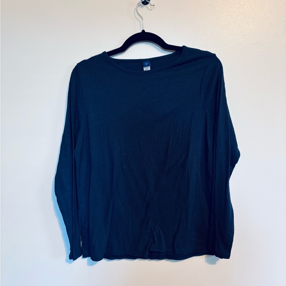 Old Navy dark blue luxe long sleeve top size medium